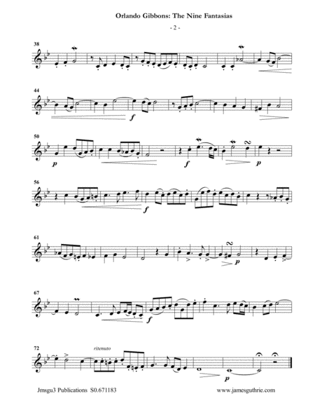 Gibbons The Nine Fantasias For Flute Trio Page 2