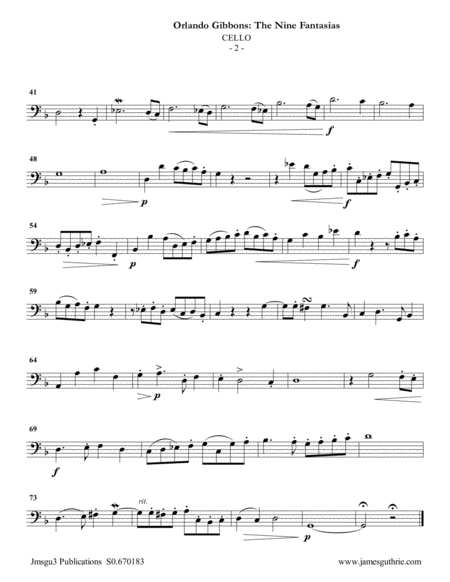 Gibbons The Nine Fantasias For Flute Viola Cello Page 2