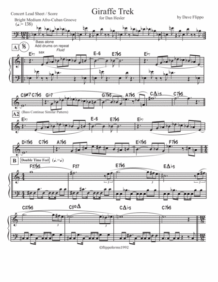 Giraffe Trek The Globaljazz Series 6 8 Afro Cuban With C Bb And Bass Parts Page 2
