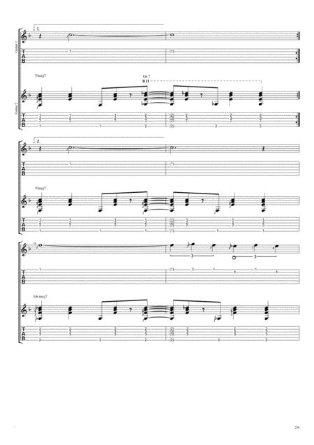 Girl From Ipanema Duet Guitar Score Page 2