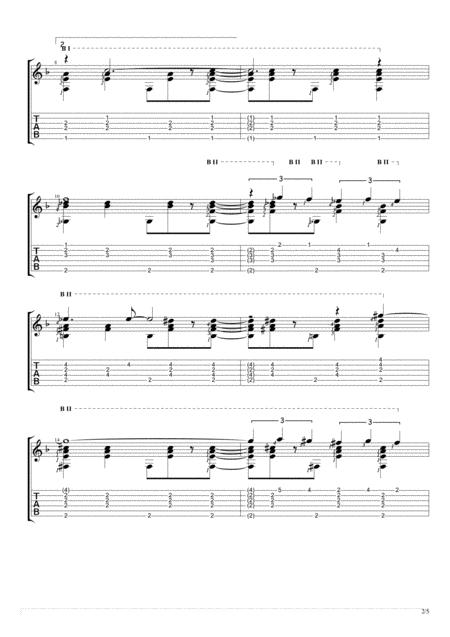 Girl From Ipanema Solo Guitar Tablature Page 2