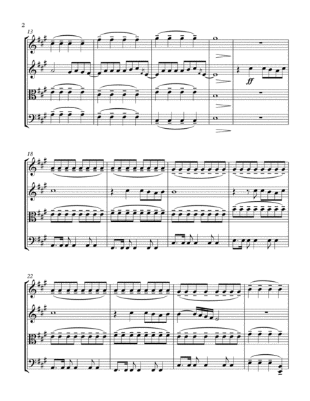 Girl On Fire For String Quartet Page 2