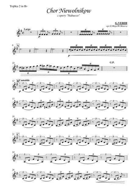 Giuseppe Verdi Va Pensiero For Brass Quintet Page 2