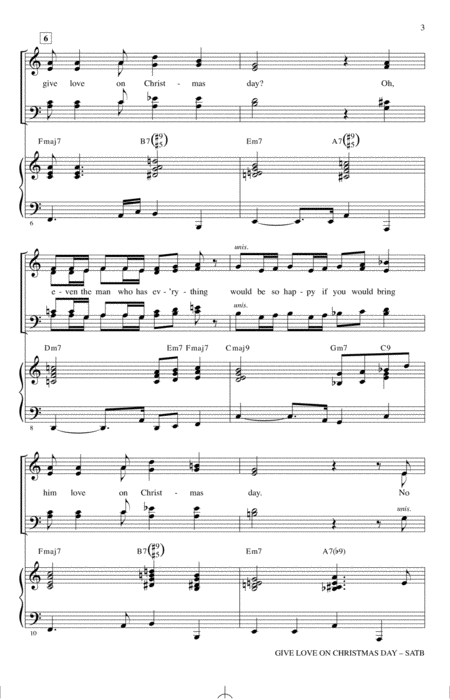 Give Love On Christmas Day Arr Mark Brymer Page 2