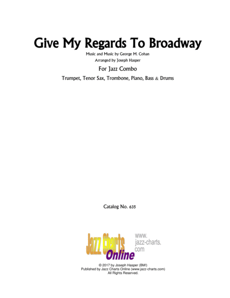 Give My Regards To Broadway Jazz Combo Page 2