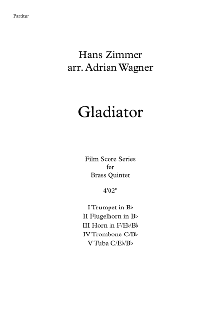 Gladiator Hans Zimmer Brass Quintet Arr Adrian Wagner Page 2