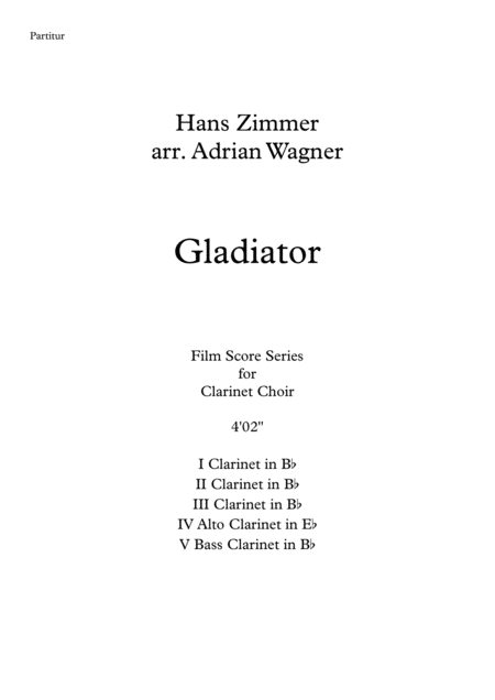 Gladiator Hans Zimmer Clarinet Choir Arr Adrian Wagner Page 2
