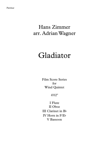 Gladiator Hans Zimmer Wind Quintet Arr Adrian Wagner Page 2