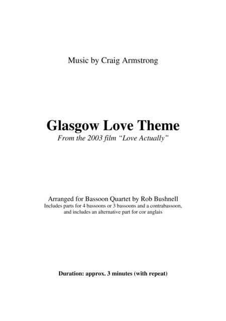 Glasgow Love Theme From The Film Love Actually Craig Armstrong Bassoon Quartet Page 2