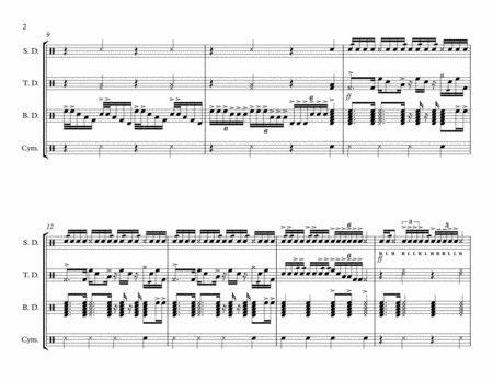 Go Ham Drumline Cadence Difficulty Advanced Page 2