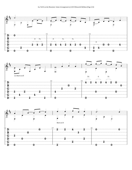 Go Tell It On The Mountain For Guitar Tuned Open G Dgdgbd Page 2