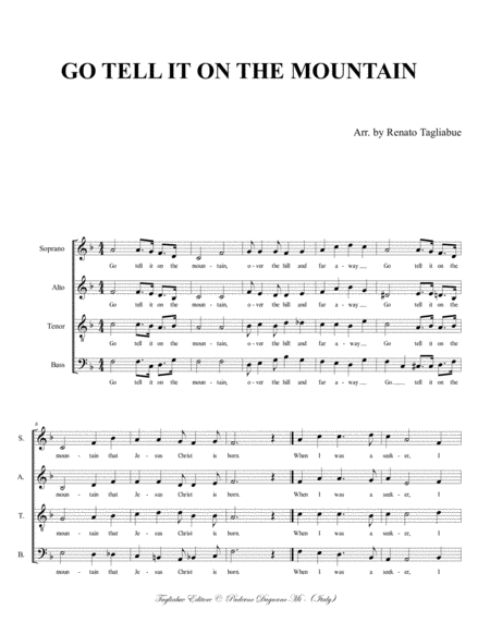 Go Tell It On The Mountain For Satb Choir Page 2