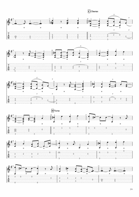 Go Tell It On The Mountain For Solo Fingerstyle Guitar Page 2