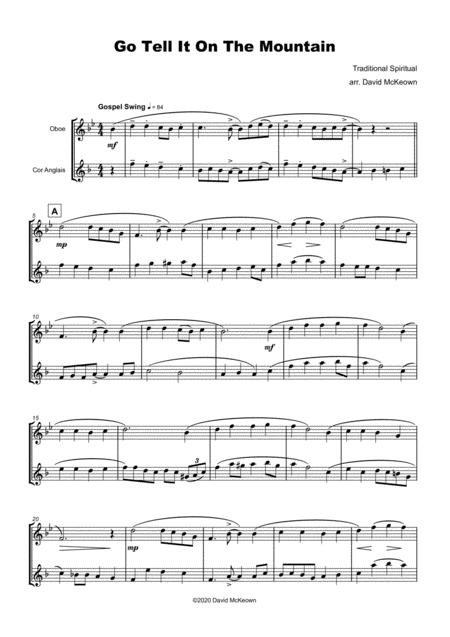 Go Tell It On The Mountain Gospel Song For Oboe And Cor Anglais Or English Horn Duet Page 2