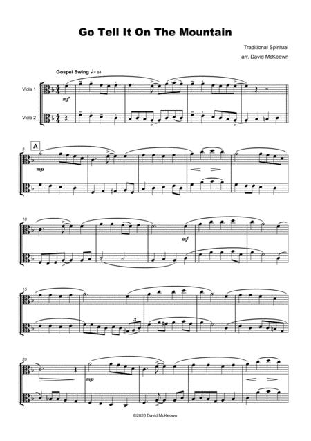 Go Tell It On The Mountain Gospel Song For Viola Duet Page 2