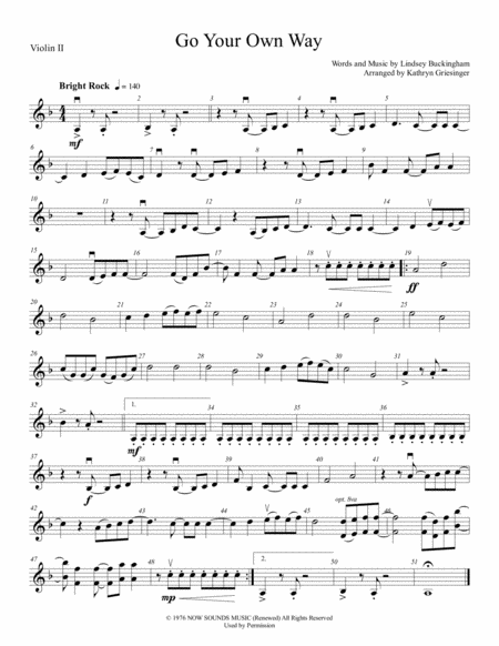 Go Your Own Way String Quartet Page 2