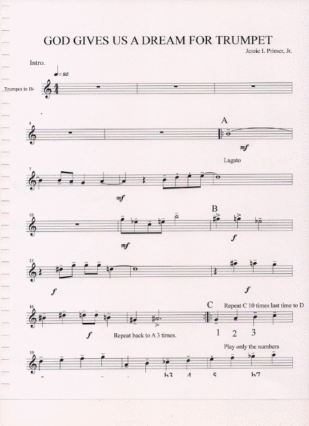 God Gives Us A Dream For Trumpet Page 2