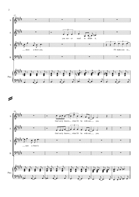 God Only Knows Satb Page 2