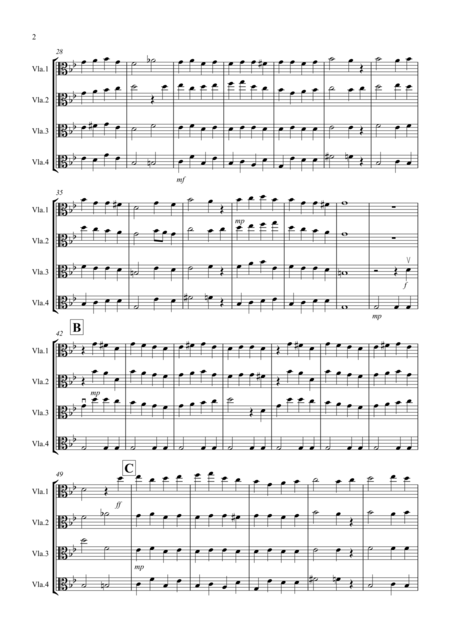 God Rest Ye Merry Gentlemen For Viola Quartet Page 2