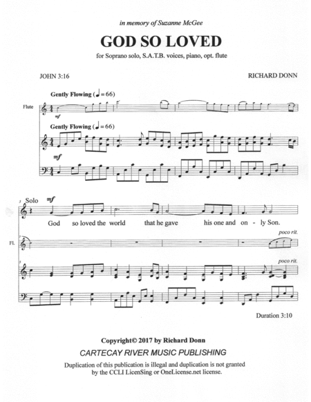 God So Loved Satb Page 2