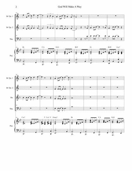 God Will Make A Way For Brass Quartet Page 2