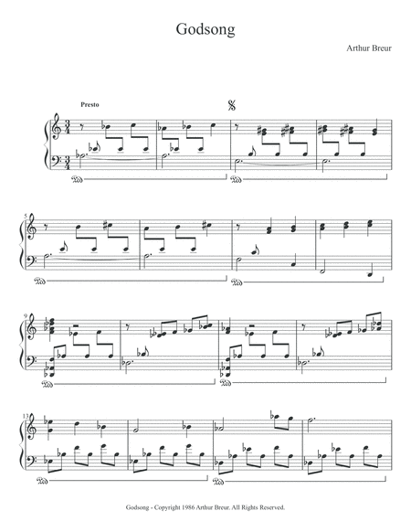 Godsong Piano Solo Page 2