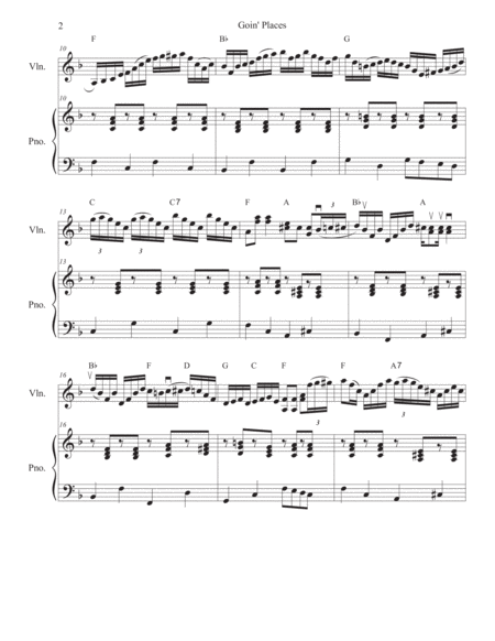 Goin Places For Fiddle And Piano Page 2