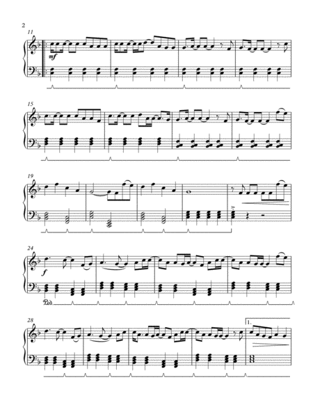 Gone Gone Gone For Early Intermediate Piano Page 2