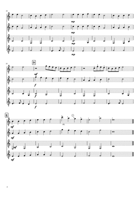 Good King Wenceslas Easy Guitar Ensemble Page 2