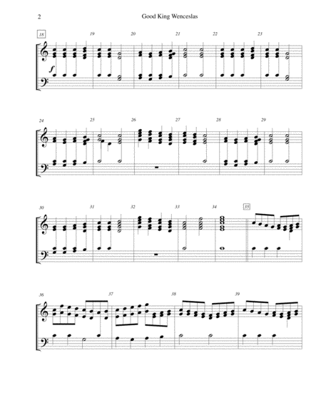 Good King Wenceslas For 2 Octave Handbell Choir Page 2