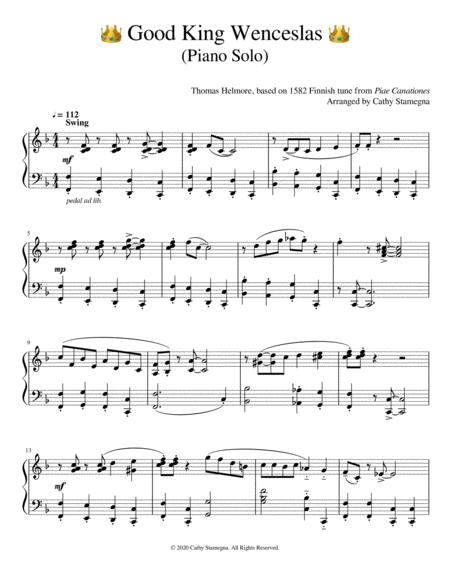 Good King Wenceslas Piano Solo Page 2