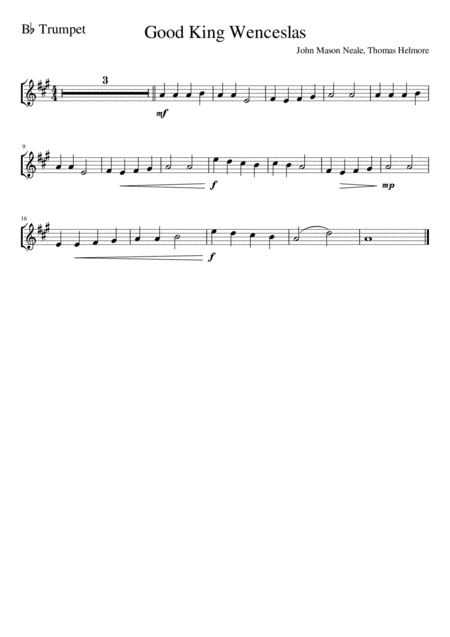 Good King Wenceslas Trumpet Solo Page 2