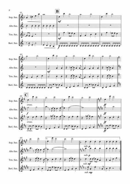 Good Vibrations By The Beach Boys Saxophone Quartet Satb Page 2