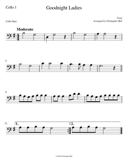 Goodnight Ladies Easy Cello Duet Page 2