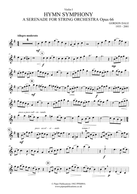 Gordon Dale Hymn Symphony Violin 1 Part Page 2