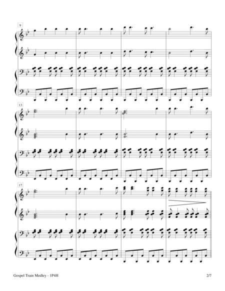 Gospel Train Medley 1 Piano 4 Hands Page 2
