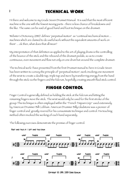 Grade Seven Drumset Manual Page 2