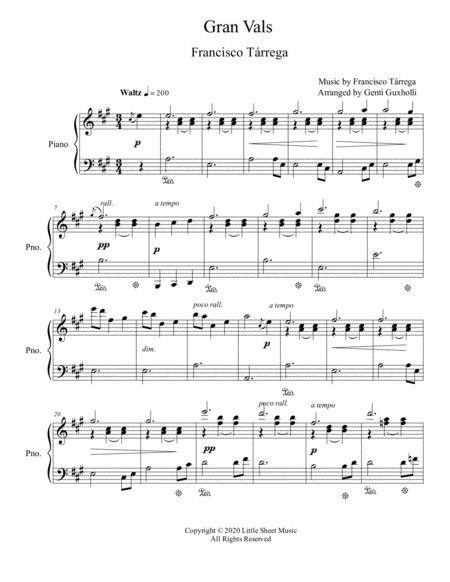 Gran Vals Piano Solo Page 2