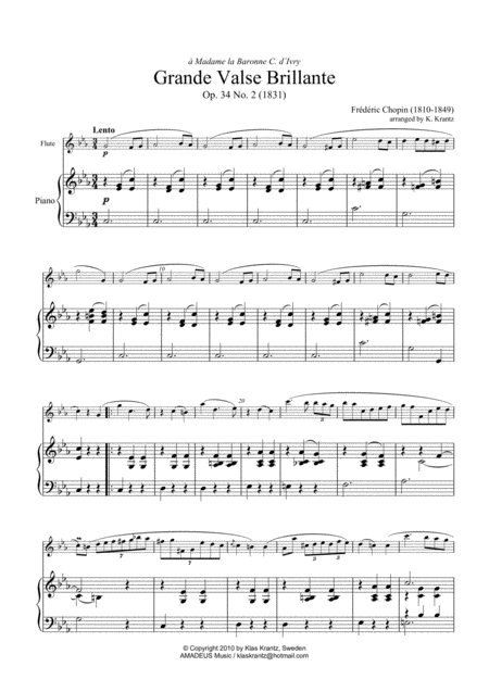Grande Valse Brillante Op 34 No 2 For Flute And Piano Page 2