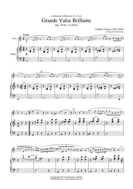 Grande Valse Brillante Op 34 No 2 For Violin And Piano Page 2