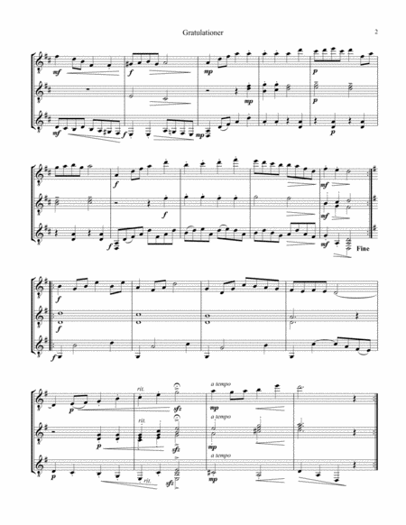 Gratulationer For Guitar Trio Page 2