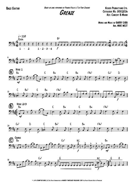 Grease Bass Guitar Page 2