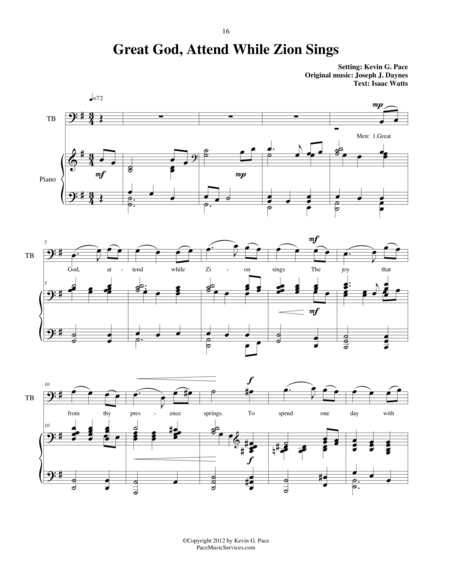 Great God Attend While Zion Sings Satb Choir With Piano Accompaniment Page 2