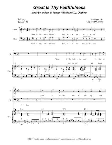 Great Is Thy Faithfulness Duet For Tenor And Bass Solo Page 2