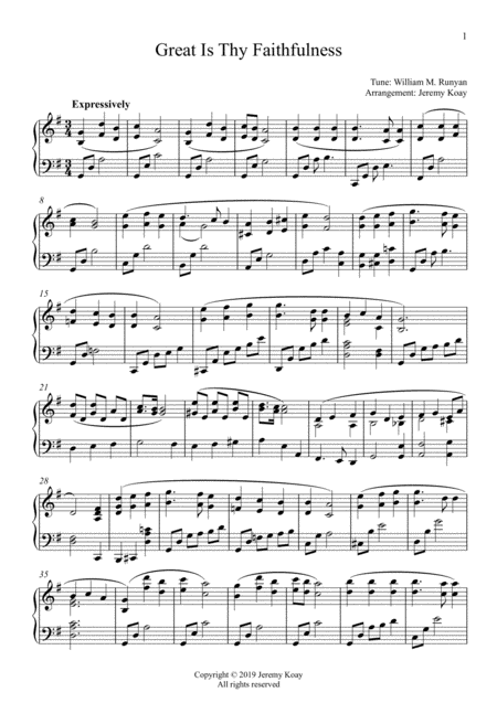 Great Is Thy Faithfulness Solo Piano Page 2