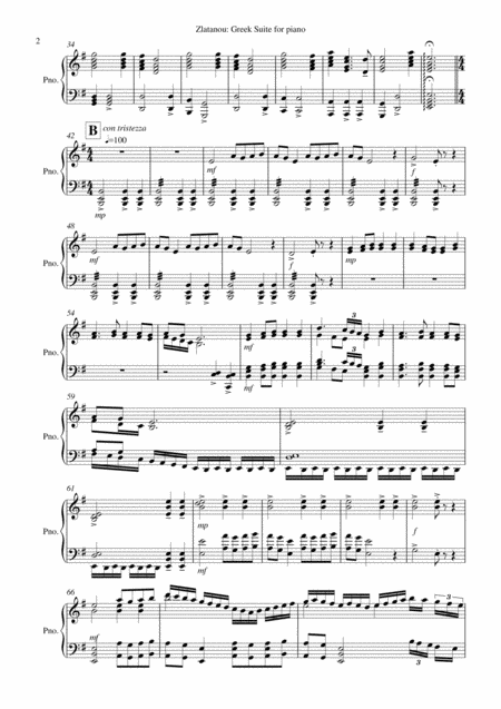 Greek Suite For Piano Page 2