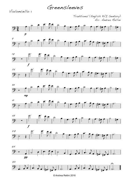 Greensleeves Cello Trio Page 2