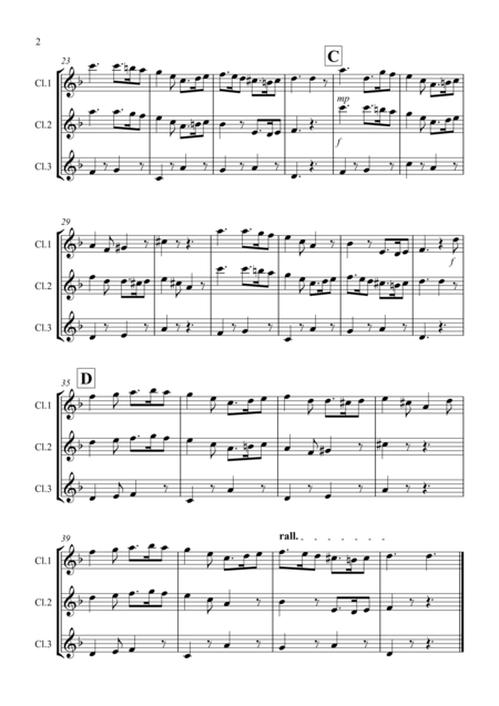 Greensleeves For Clarinet Trio Page 2
