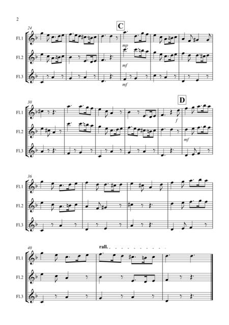 Greensleeves For Flute Trio Page 2