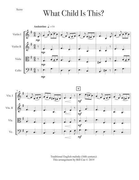 Greensleeves What Child Is This String Quartet Page 2